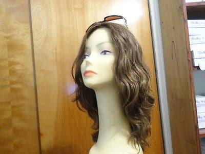 European Multidirectional 16" Wavy Brown with Highlights #4/8/10 - wigs, Women's Wigs - kosher, Malky Wigs - Malky Wigs