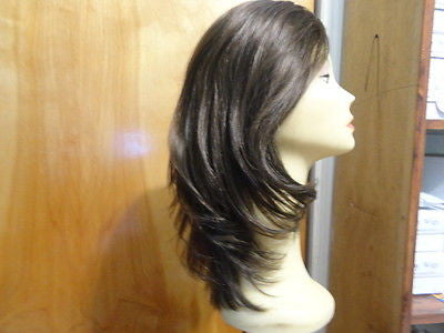 European Multidirectional 16" Straight Medium Brown with Highlights #6/8 - wigs, Women's Wigs - kosher, Malky Wigs - Malky Wigs