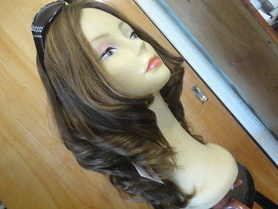 European Multidirectional 16" Straight Medium Brown with Highlights #10/6/8 - wigs, Women's Wigs - kosher, Malky Wigs - Malky Wigs