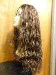 European Multidirectional 26" Wavy Medium Brown with Highlights #6/8/10 - wigs, Women's Wigs - kosher, Malky Wigs - Malky Wigs