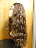 European Multidirectional 26" Wavy Medium Brown with Highlights #6/8/10 - wigs, Women's Wigs - kosher, Malky Wigs - Malky Wigs