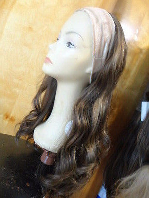 European BandFall 26" Medium Light Brown Highlights #10/6/8 - wigs, Women's Wigs - kosher, Malky Wigs - Malky Wigs
