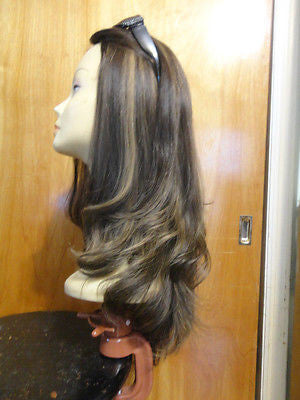 European Multidirectional 22" Dark Brown with Blonde Highlights #4/10 - wigs, Women's Wigs - kosher, Malky Wigs - Malky Wigs