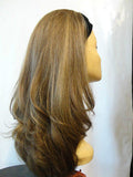 European BandFall 22" Light Brown with Highlights #14/8 - wigs, Women's Wigs - kosher, Malky Wigs - Malky Wigs