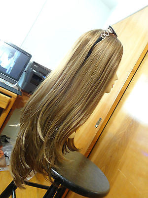 European Multidirectional 26" Straight Lightest Brown/Blonde #14/8 - wigs, Women's Wigs - kosher, Malky Wigs - Malky Wigs