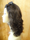 European Multidirectional 16" Wavy Dark Brown with Highlights #8/4 - wigs, Women's Wigs - kosher, Malky Wigs - Malky Wigs