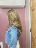 European Multidirectional 26" 8/14 Straight Blonde with Highlight Big Layers