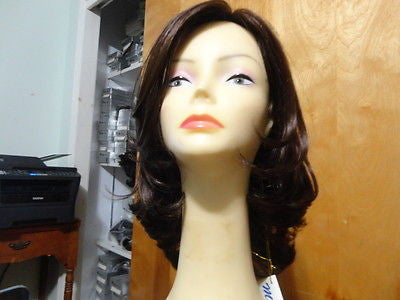 Remy Human Hair Wig 15" Medium Brown #4 layered - wigs, Women's Wigs - kosher, Malky Wigs - Malky Wigs