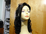 Remy Human Hair 18" Darkest Brown with Highlights #4 - wigs, Women's Wigs - kosher, Malky Wigs - Malky Wigs