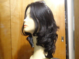 European Multidirectional 16" Straight Soft Black #1B - wigs, Women's Wigs - kosher, Malky Wigs - Malky Wigs