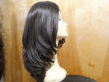 European Multidirectional 16" Straight Darkest Brown with Highlights #6-2 - wigs, Women's Wigs - kosher, Malky Wigs - Malky Wigs
