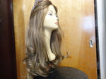 European Multidirectional 26" Straight Lightest Brown with Highlights #14/8 - wigs, Women's Wigs - kosher, Malky Wigs - Malky Wigs