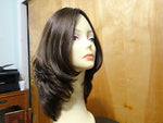 European Multidirectional 16" Straight Medium Brown #8/4 - wigs, Women's Wigs - kosher, Malky Wigs - Malky Wigs