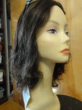 European Multidirectional 16" Wavy Dark Brown with Highlights #8/4 - wigs, Women's Wigs - kosher, Malky Wigs - Malky Wigs