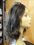 European Multidirectional 16" Wavy Dark Brown with Highlights #8/4 - wigs, Women's Wigs - kosher, Malky Wigs - Malky Wigs