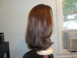 Remy Human Hair Medium Brown with Highlights #8-6 - wigs, Women's Wigs - kosher, Malky Wigs - Malky Wigs