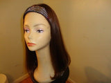 Remy Human Hair Bandfall Medium Brown with Highlights #8/4 - wigs, Women's Wigs - kosher, Malky Wigs - Malky Wigs